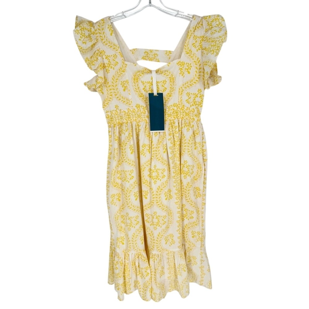 NWT Guadalupe Gianna Cotton Cottagecore Coquette Feminine Midi Dress Size L Glam - Picture 4 of 14